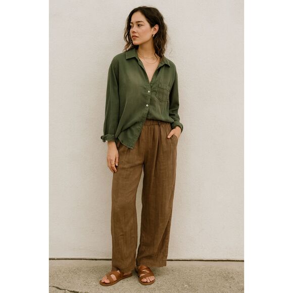 Free People Brown Wide Leg Pants Trousers  Women's Size Small - Picture 1 of 12